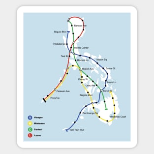 Philippines Transit Map Sticker